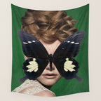 Woman Butterfly 3 Wall Tapestry Gallery Image 4