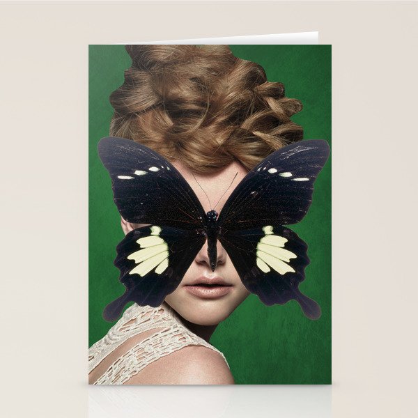 Woman Butterfly 3 Stationery Card Gallery Image 2