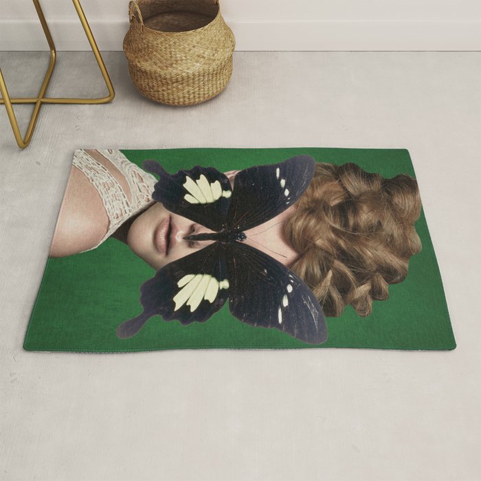 Woman Butterfly 3 Rug Gallery Image 1