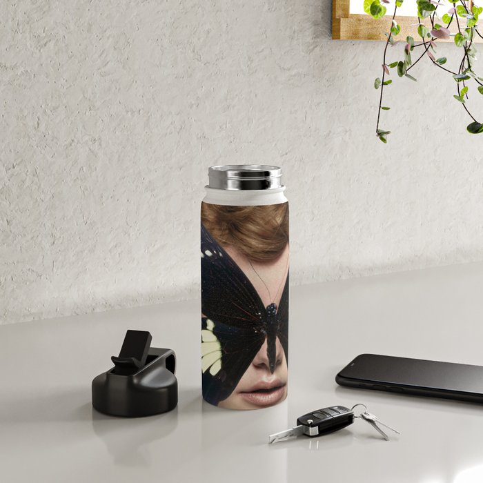 Woman Butterfly 3 Water Bottle Gallery Image 4