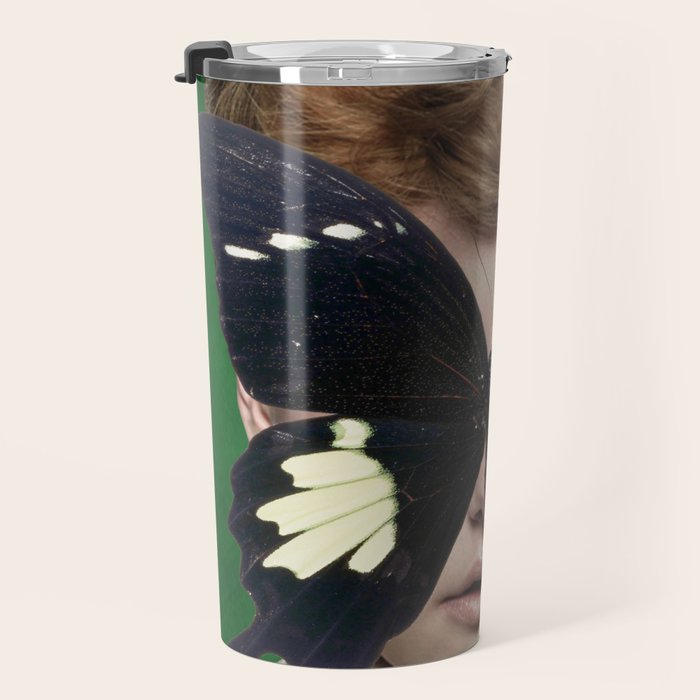 Woman Butterfly 3 Travel Mug Gallery Image 3