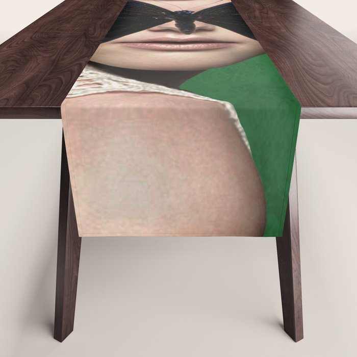 Woman Butterfly 3 Table Runner Gallery Image 1