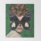 Woman Butterfly 3 Throw Blanket Gallery Image 2