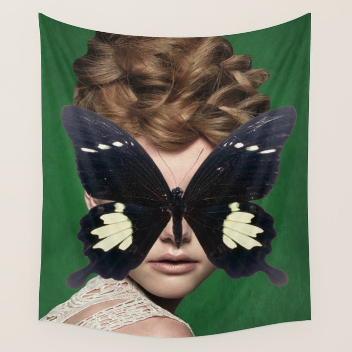 Woman Butterfly 3 Wall Tapestry Gallery Image 1