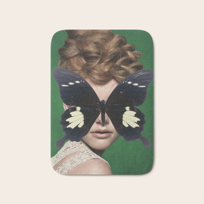 Woman Butterfly 3 Bath Mat Gallery Image 1