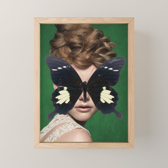 Woman Butterfly 3 Mini Art Print Gallery Image 1