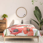 Summer Botanical Poppies Field Comforter Gallery Image 3