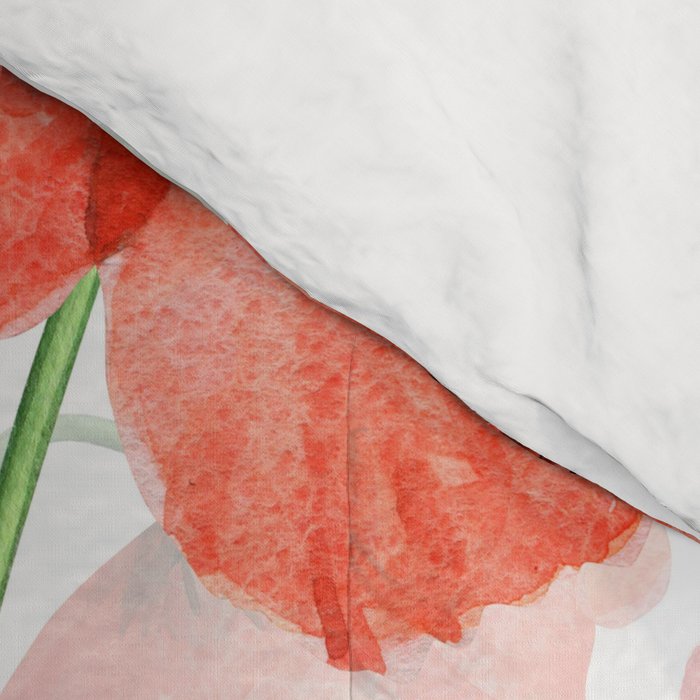 Summer Botanical Poppies Field Comforter Gallery Image 4