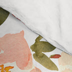 Red Turquoise Teal Floral Watercolor Comforter Gallery Image 4