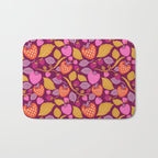 Strawberry Fields - Magenta Gold Bath Mat Gallery Image 1