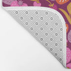 Strawberry Fields - Magenta Gold Bath Mat Gallery Image 2