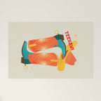 Yeehaw! Bright Cowboy Boots Welcome Mat Gallery Image 1