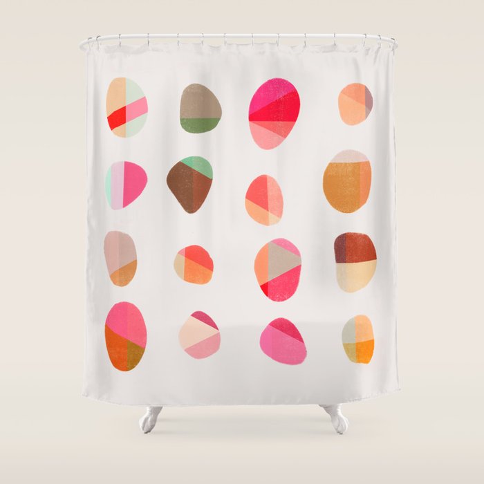 Painted Pebbles 5 Shower Curtain Gallery Image 1