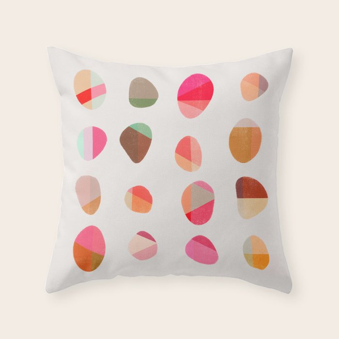 Painted Pebbles 5 Throw Pillow Gallery Image 6
