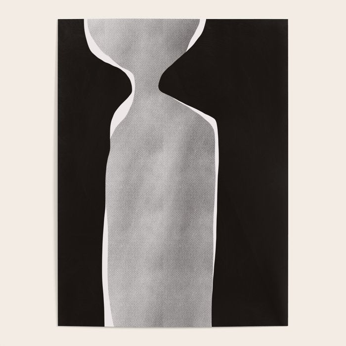 Black modern minimalist abstract 17 Poster Gallery Image 1