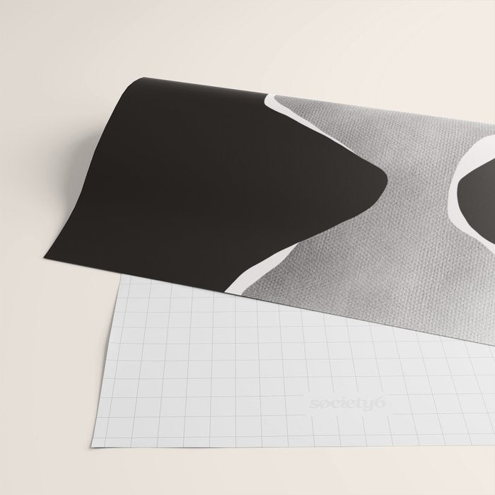 Black modern minimalist abstract 17 Wrapping Paper Gallery Image 2