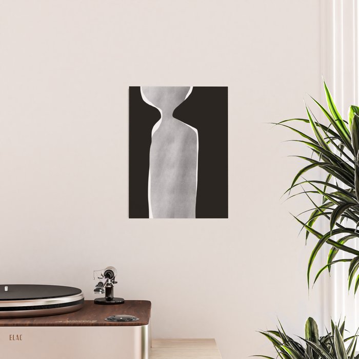 Black modern minimalist abstract 17 Poster Gallery Image 2