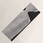 Black modern minimalist abstract 17 Yoga Mat Gallery Image 1
