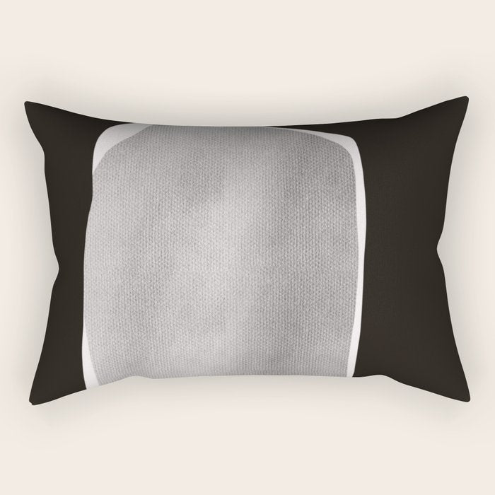 Black modern minimalist abstract 17 Rectangular Pillow Gallery Image 2