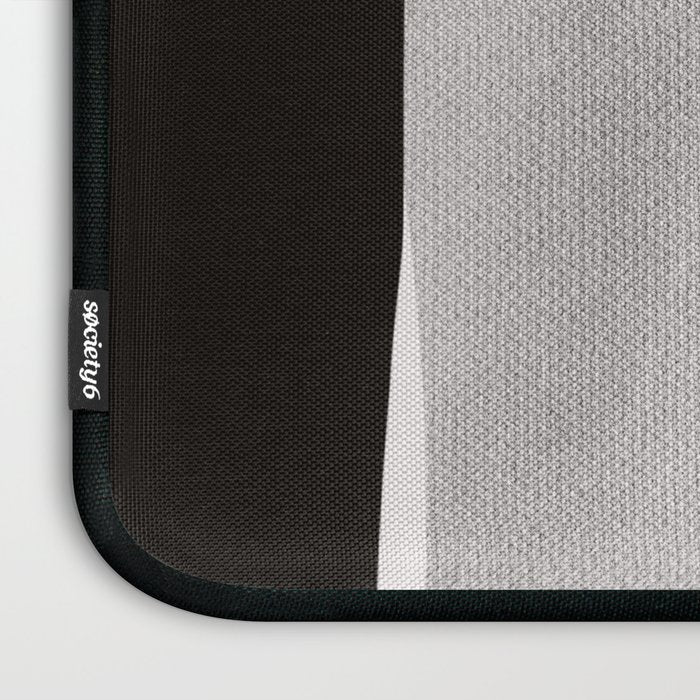 Black modern minimalist abstract 17 Laptop Sleeve Gallery Image 3