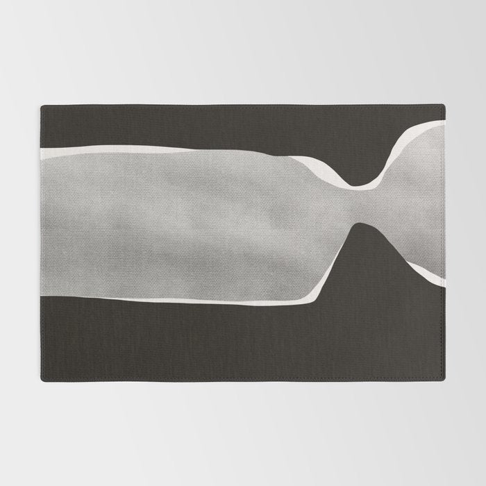 Black modern minimalist abstract 17 Rug Gallery Image 2