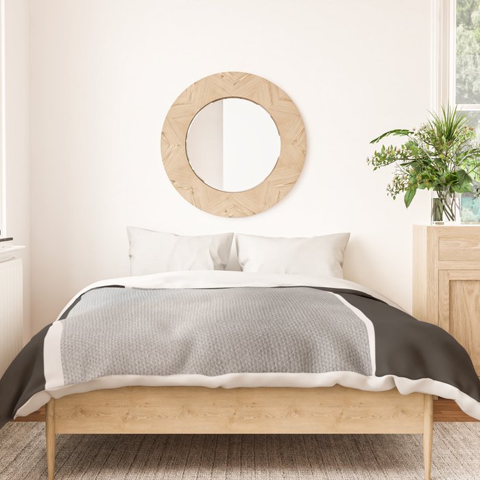 Black modern minimalist abstract 17 Duvet Cover Gallery Image 3