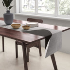 Black modern minimalist abstract 17 Table Runner Gallery Image 2