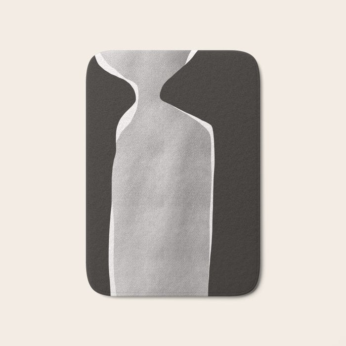Black modern minimalist abstract 17 Bath Mat Gallery Image 1