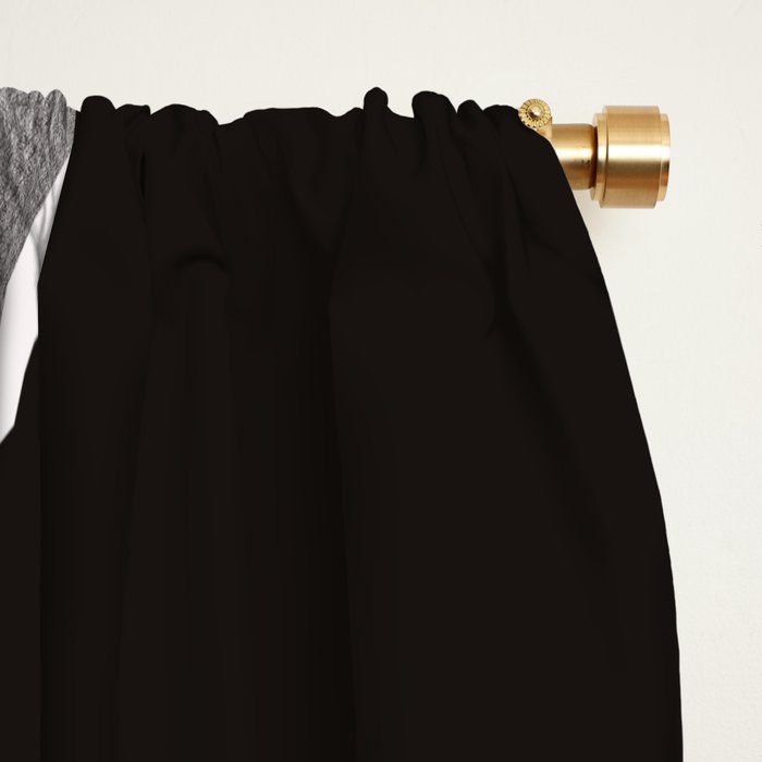 Black modern minimalist abstract 17 Window Curtain Gallery Image 2