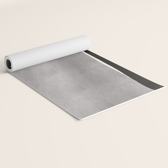 Black modern minimalist abstract 17 Yoga Mat Gallery Image 2