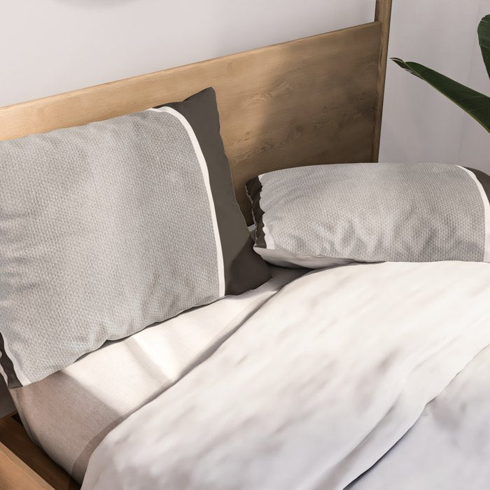 Black modern minimalist abstract 17 Pillow Sham Gallery Image 2