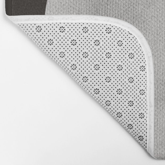 Black modern minimalist abstract 17 Bath Mat Gallery Image 2