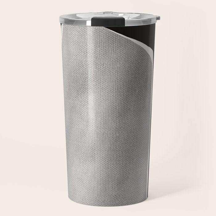 Black modern minimalist abstract 17 Travel Mug Gallery Image 1