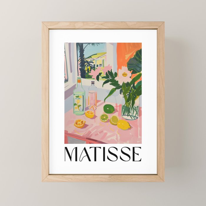 Summer Table - Matisse Inspired Mini Art Print Gallery Image 1