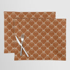 Bows & Ribbons Pattern XIV Rust Placemat Gallery Image 1