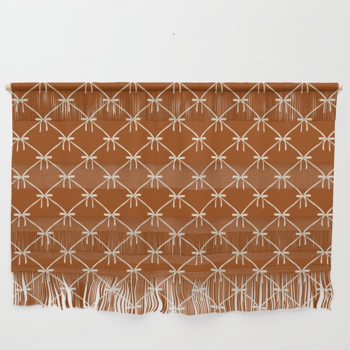 Bows & Ribbons Pattern XIV Rust Wall Hanging Gallery Image 1
