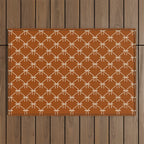 Bows & Ribbons Pattern XIV Rust Outdoor Rug Gallery Image 1