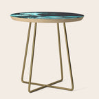 The Great Wave : Dark Teal Side Table Gallery Image 1