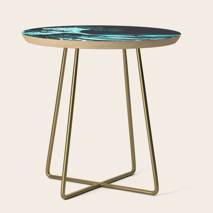 The Great Wave : Dark Teal Side Table Gallery Image 1