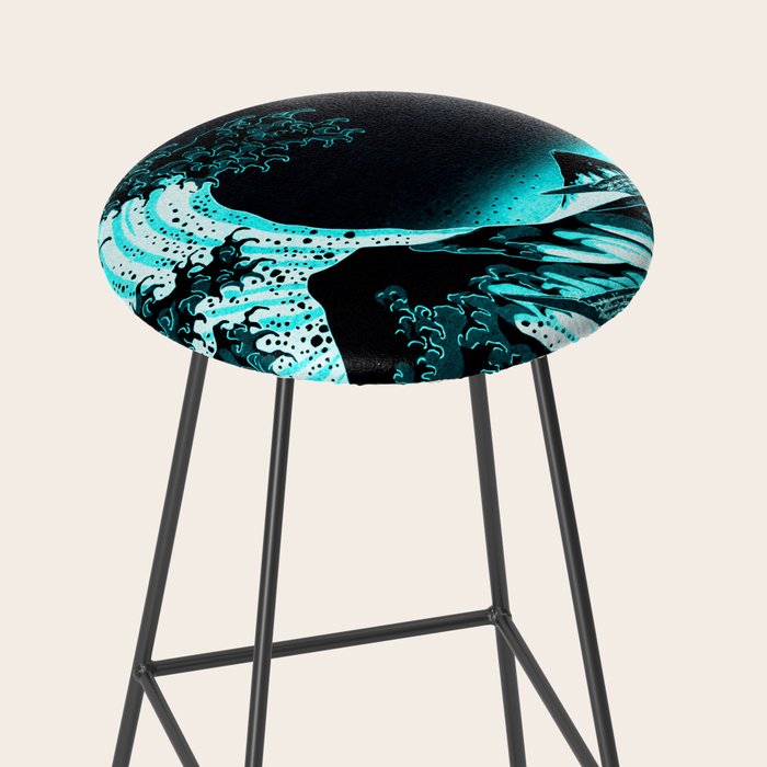 The Great Wave : Dark Teal Stool Gallery Image 2