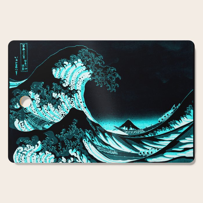 The Great Wave : Dark Teal Cutting Board Gallery Image 1