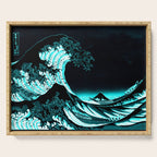 The Great Wave : Dark Teal Serving Tray Gallery Image 1