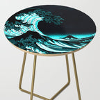 The Great Wave : Dark Teal Side Table Gallery Image 2