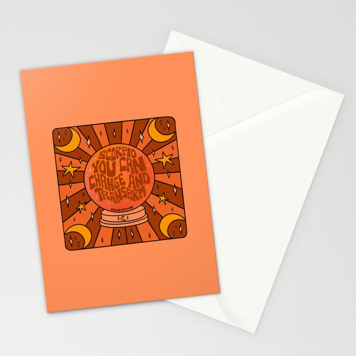 Scorpio Crystal Ball Stationery Card Gallery Image 2