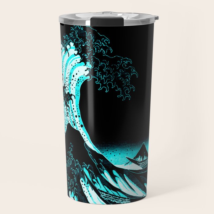 The Great Wave : Dark Teal Travel Mug Gallery Image 1