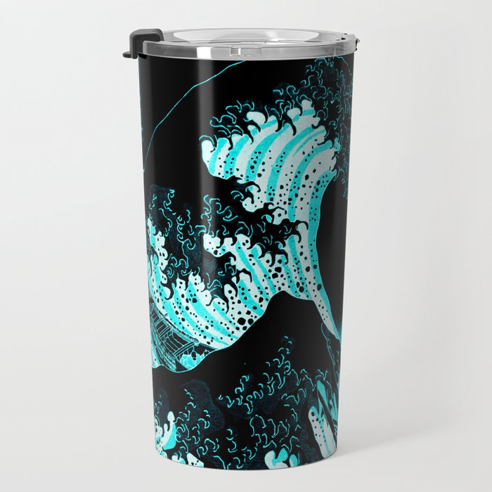 The Great Wave : Dark Teal Travel Mug Gallery Image 3