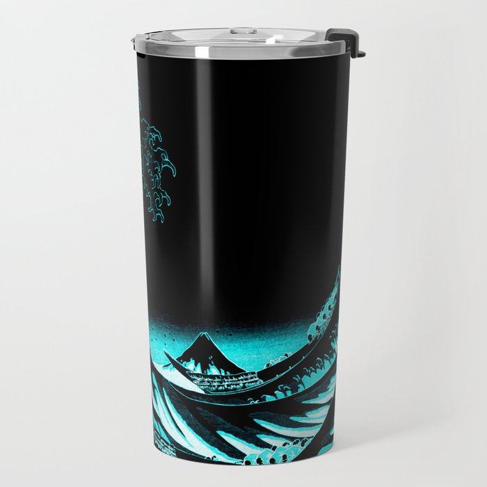 The Great Wave : Dark Teal Travel Mug Gallery Image 2