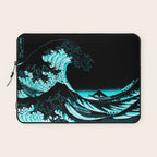 The Great Wave : Dark Teal Laptop Sleeve Gallery Image 1