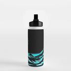 The Great Wave : Dark Teal Water Bottle Gallery Image 2
