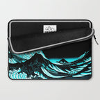 The Great Wave : Dark Teal Laptop Sleeve Gallery Image 2